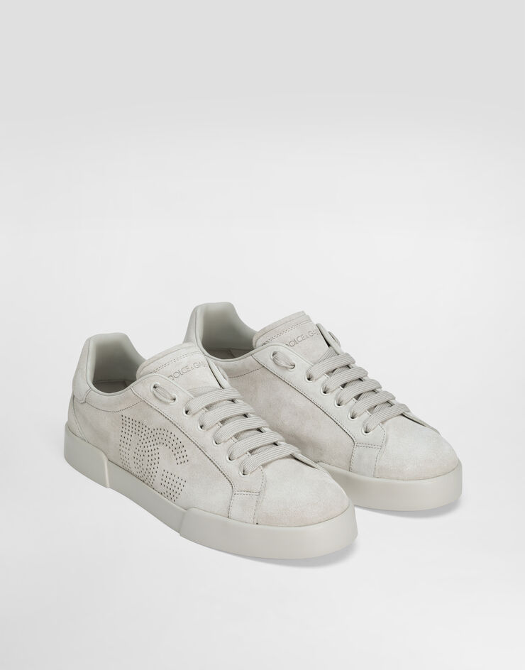 Dolce & Gabbana Zapatilla Strobel Portofino Light en piel de becerro Plateado CS2324A9T67
