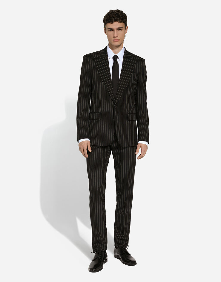 Dolce & Gabbana Hemd Gold Fit aus Baumwollstretch Weiss G5EJ0TFMRBJ
