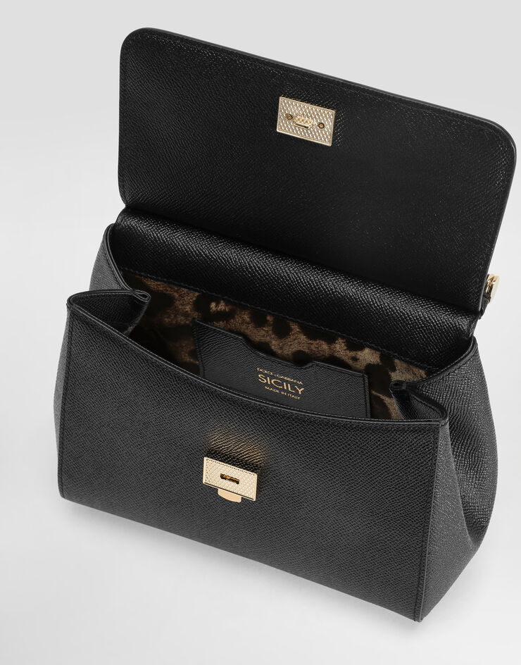 Dolce & Gabbana Sac à main Sicily moyen format Noir BB6003B1001