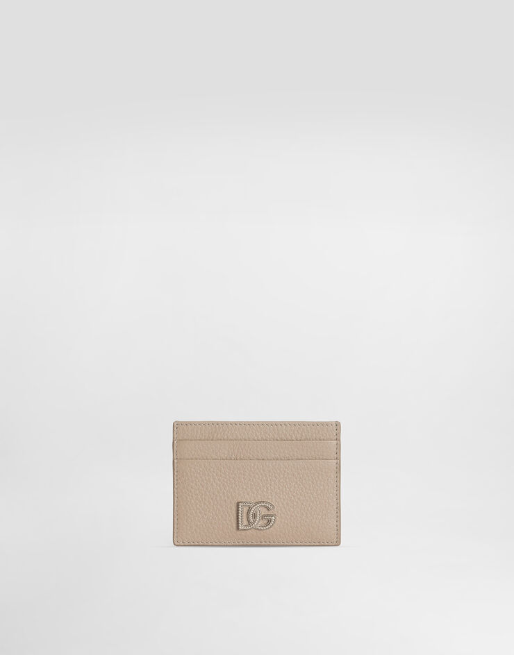 Dolce & Gabbana Calfskin card holder with logo Dolce & Gabbana Calfskin card holder with logo Beige BP0330A0370