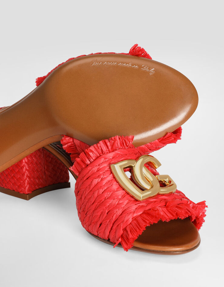 Dolce & Gabbana Raffia mules Multicolor CR2035AN217