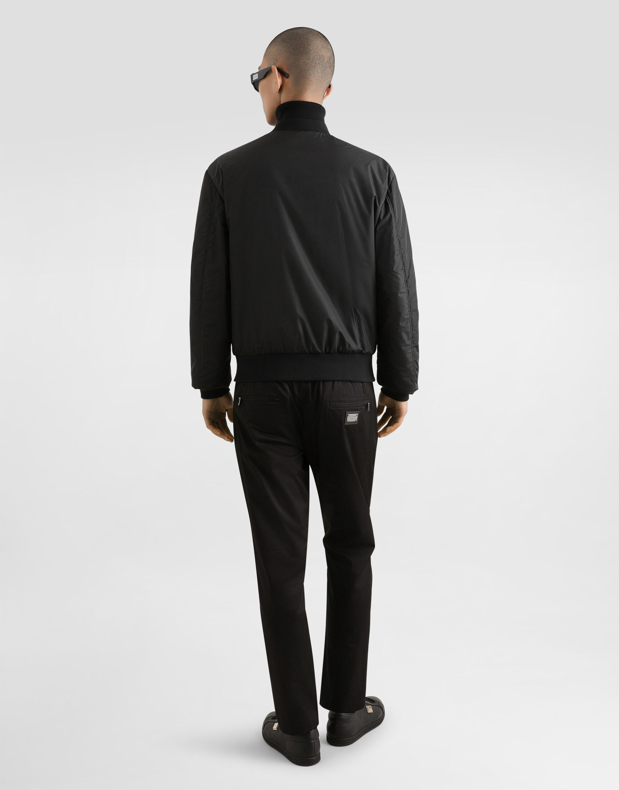 Stretch cotton jogging pants with tag - thumbnail 3