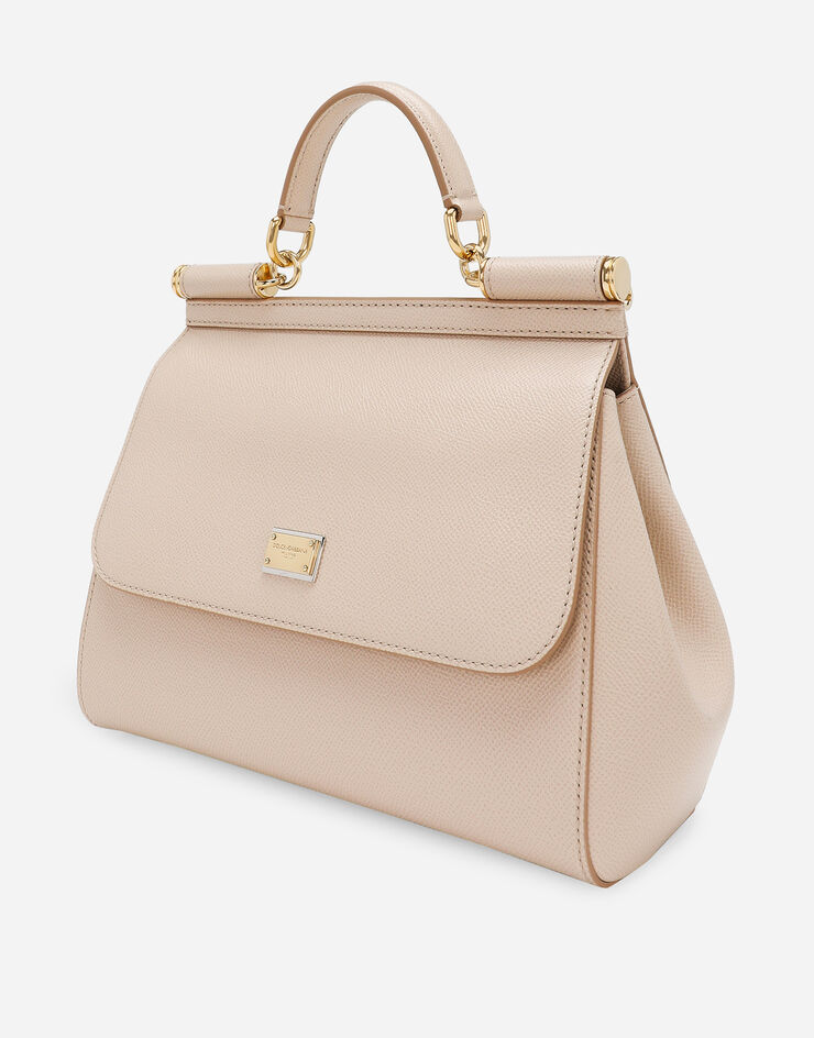 Dolce & Gabbana Medium Sicily handbag in dauphine leather  Pink BB6002A1001