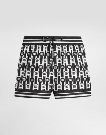 Dolce & Gabbana Short printed swim trunks Print M4E48TFIM7C