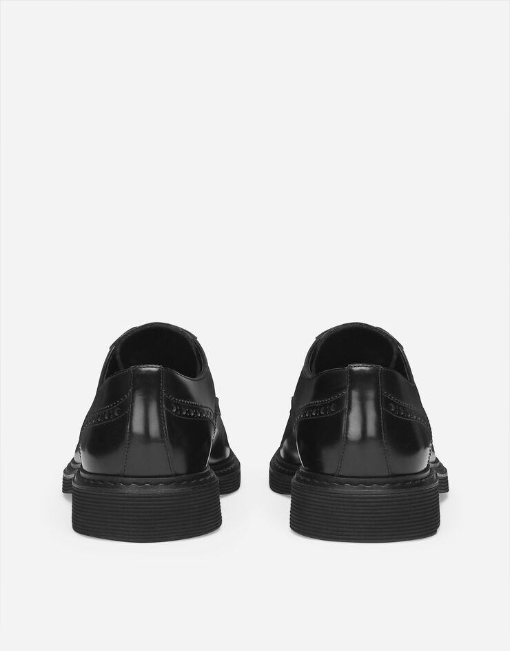 Dolce & Gabbana Brushed calfskin Derby shoes Black A20170A1203