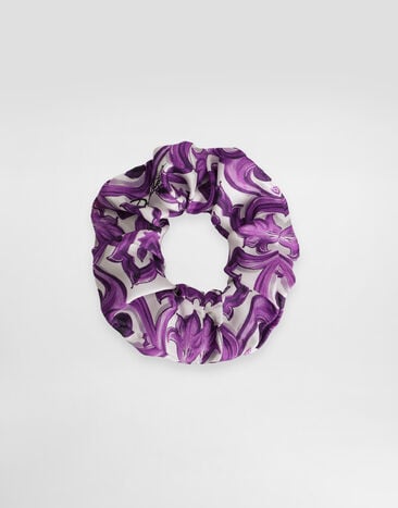 Dolce & Gabbana Majolica-print twill scrunchie Multicolor LB7A12HI1Y8