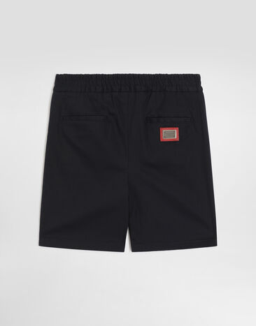 Dolce & Gabbana Cotton gabardine bermuda shorts Blue L44Q29FUFNV