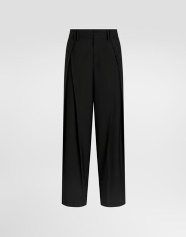 Dolce & Gabbana Wool panama trousers Dolce & Gabbana Wool panama trousers Black GP225THU2CP