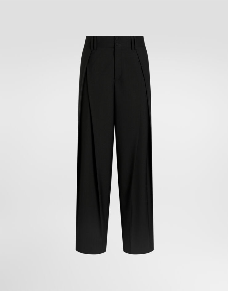 Dolce & Gabbana Wool panama trousers Dolce & Gabbana Wool panama trousers Black GP225THU2CP