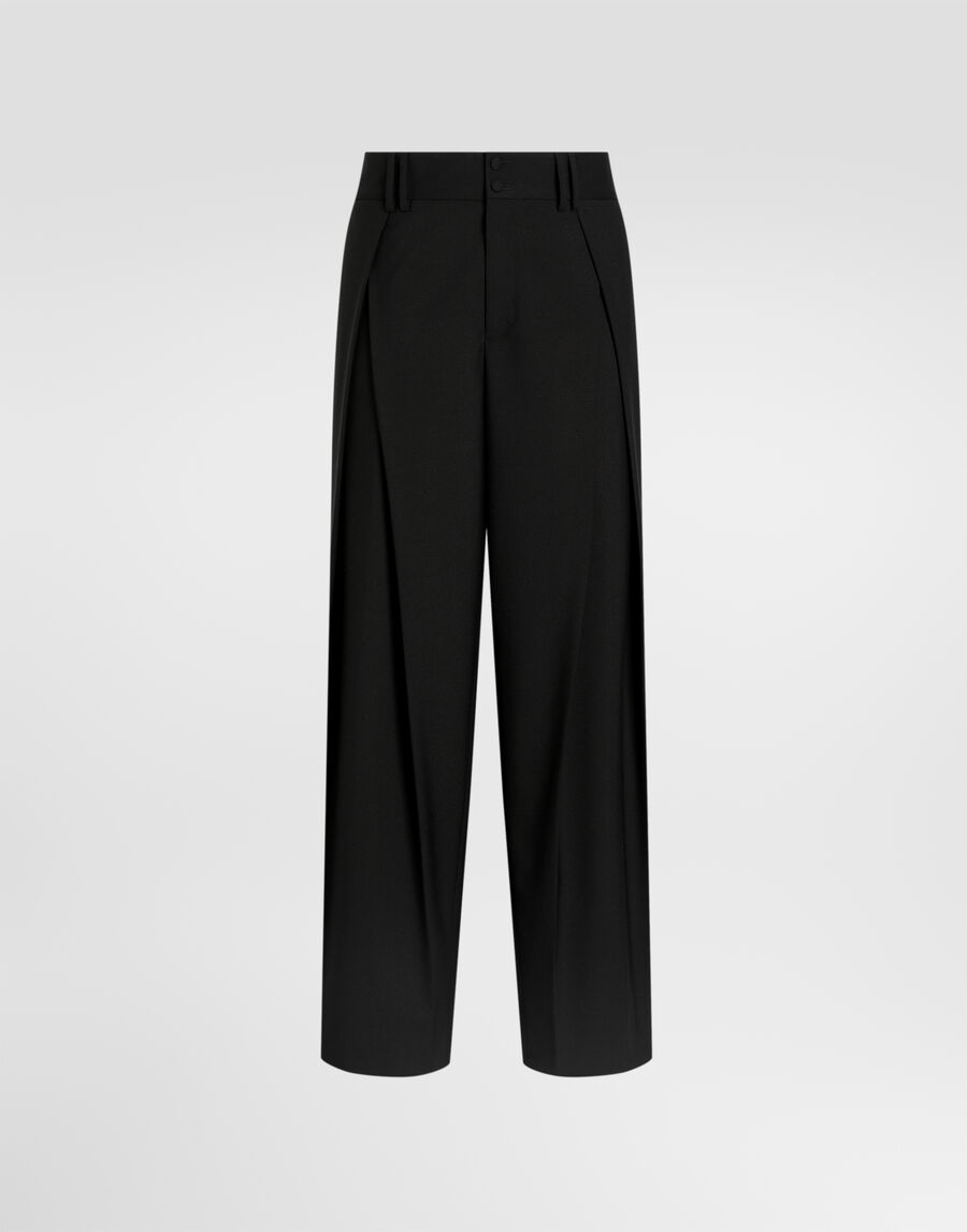 Wool panama trousers