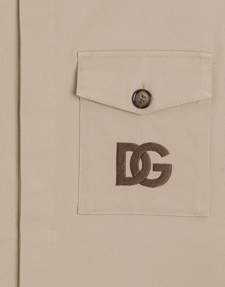 Dolce & Gabbana Stretch gabardine shirt Beige L44S54FUFL3