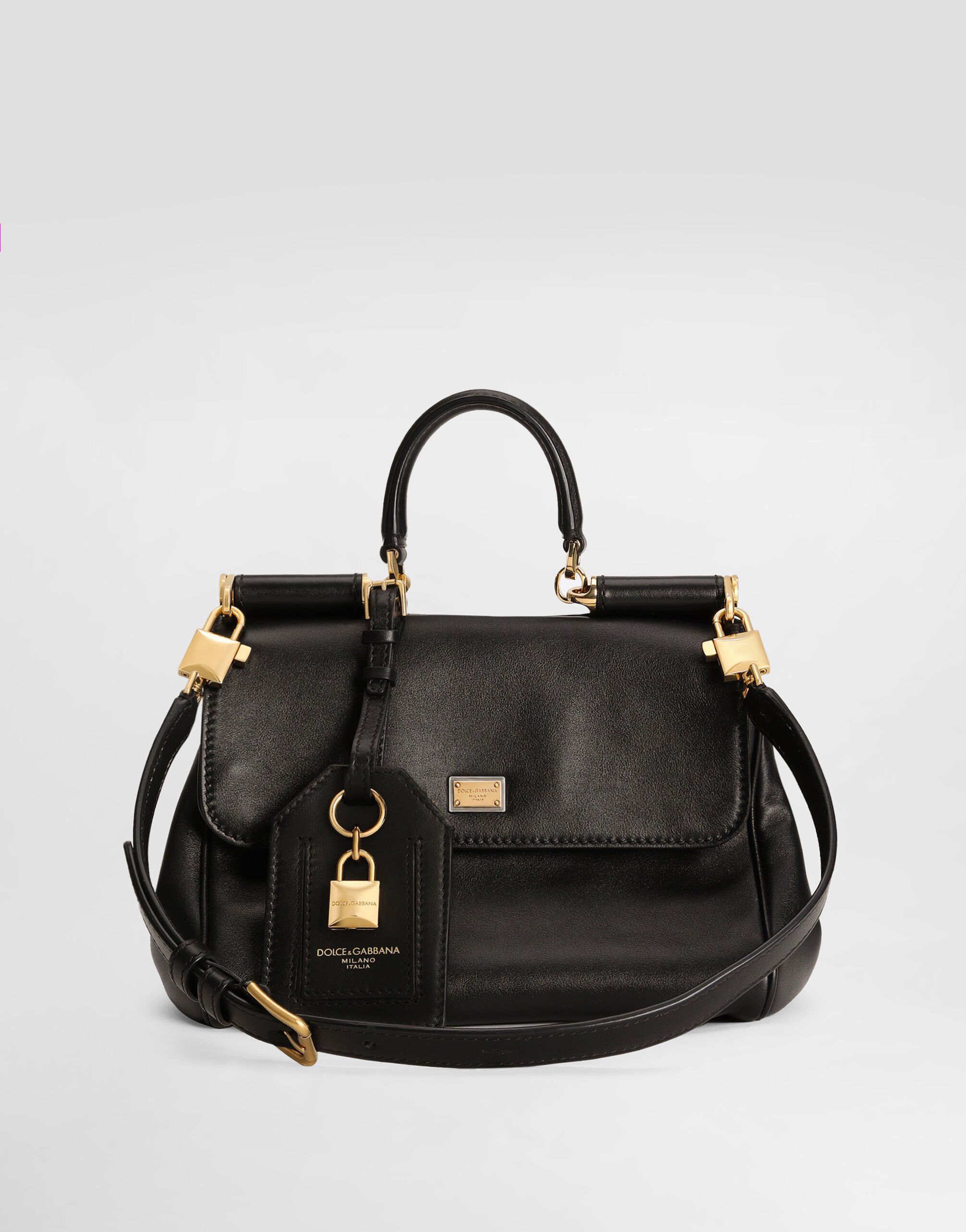 My Sicily handbag in plongé calfskin in Black for Women My Sicily handbag in plongé calfskin in Black for Women