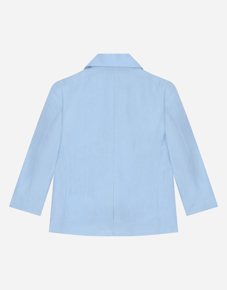 Dolce & Gabbana Linen single-breasted suit Azure L41U84FU4JB