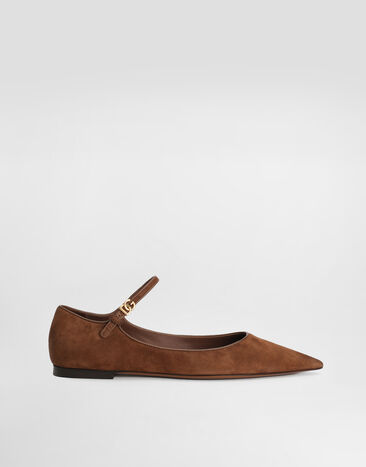 Dolce & Gabbana Suede and nappa leather ballet flats Multicolor CB0267AQ134