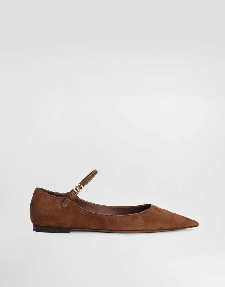 Dolce & Gabbana Suede and nappa leather ballet flats Multicolor CB0267AQ134