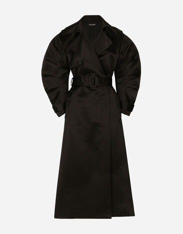 Dolce & Gabbana معطف ترنش دوقي بأكمام بزمة مطبعة F0AH2THI1BD