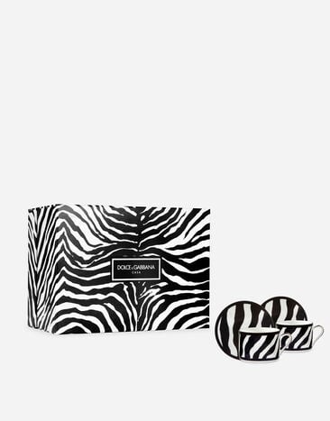 Dolce & Gabbana Gift Box With 2 Porcelain Teacups With Saucers Multicolor TC0S24TCA70