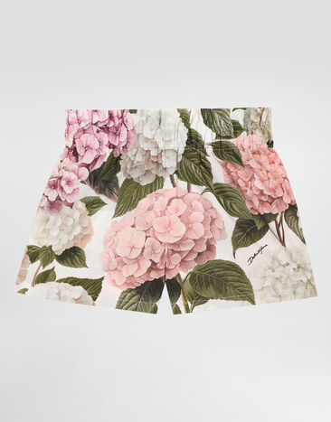Dolce & Gabbana Hydrangea-print poplin shorts Multicolor L53Q43HS5T6
