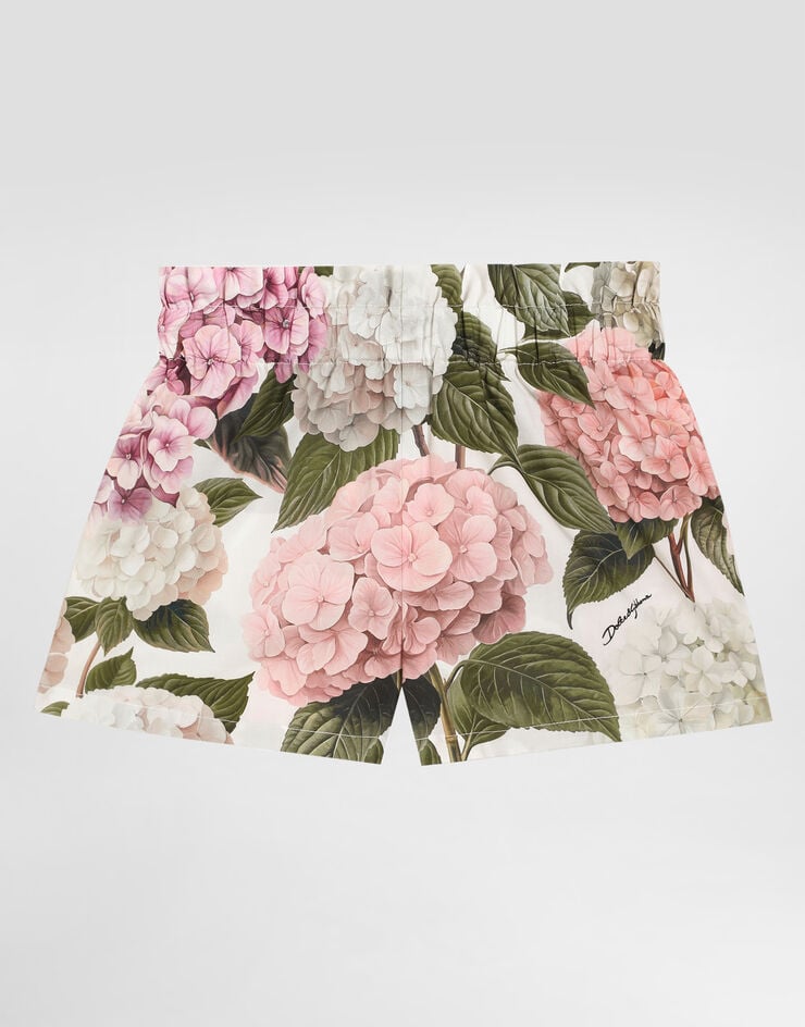 Dolce & Gabbana Hydrangea-print poplin shorts Multicolor L53Q43HS5T6