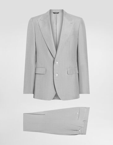 Dolce & Gabbana Deconstructed single-breasted silk suit Black G2QS7TFU4MC