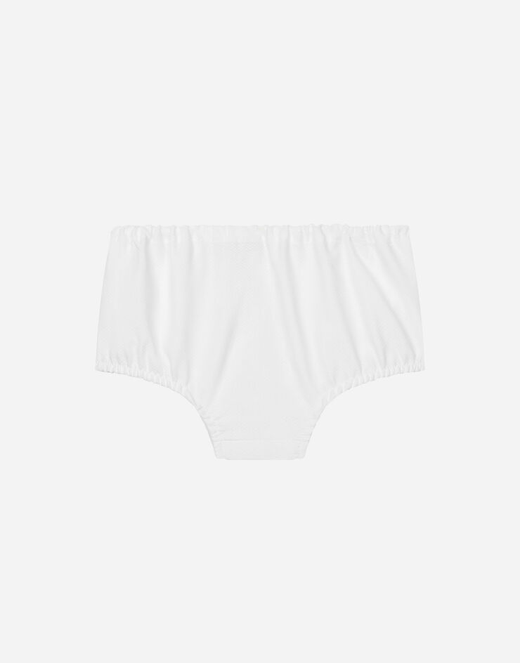 Dolce & Gabbana Abito in popeline e pizzo sangallo Bianco L23DY1FL5D2
