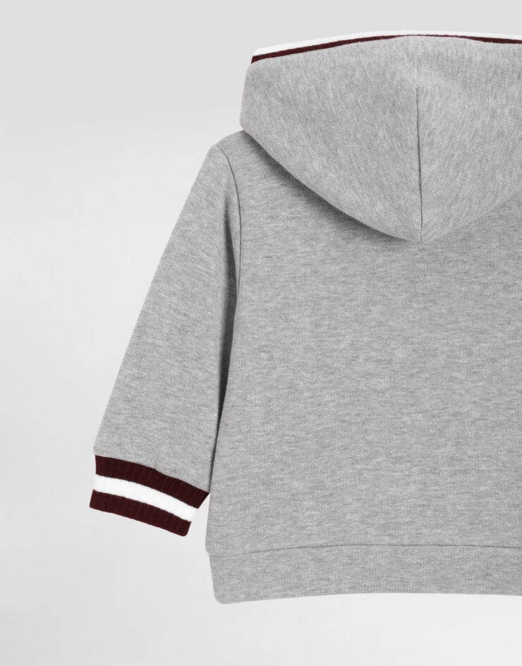 Dolce & Gabbana Sudadera con capucha y bordado Grey L1JWNKG7PVB