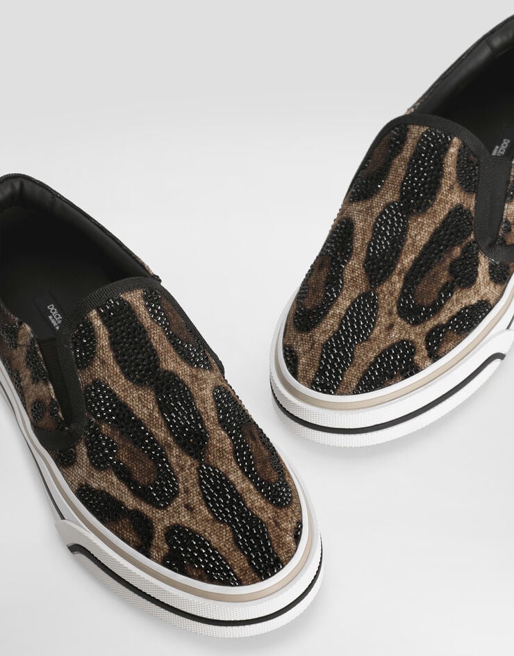 Dolce & Gabbana DG sailing sneakers in printed canvas Print CK2413A6N75