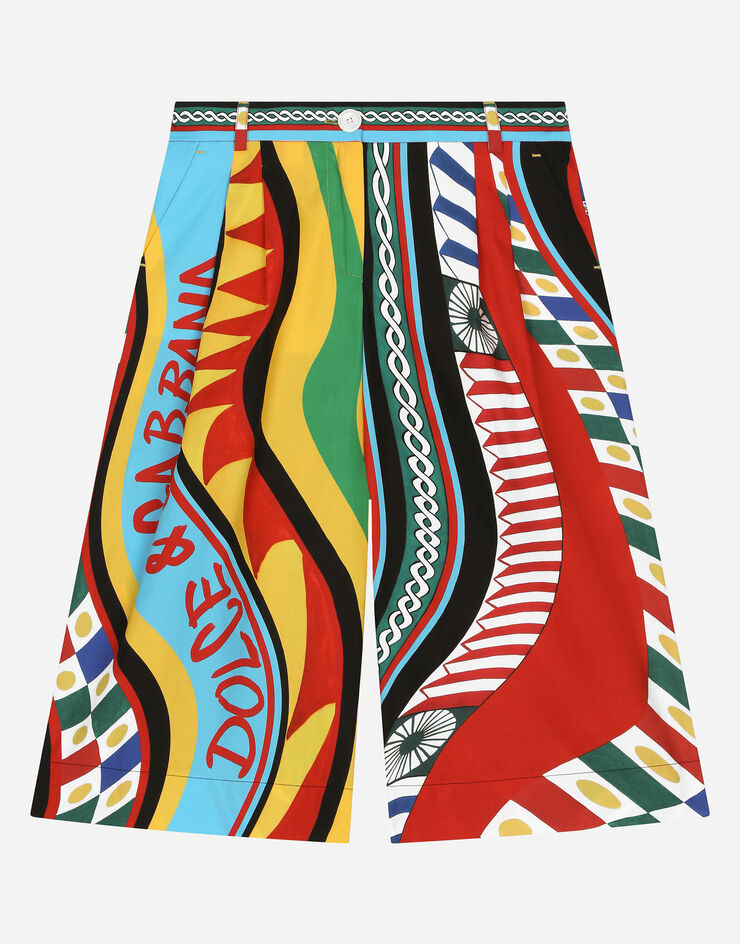 DolceGabbanaSpa Carretto-print poplin culottes Multicolor L53P31G7J8Y