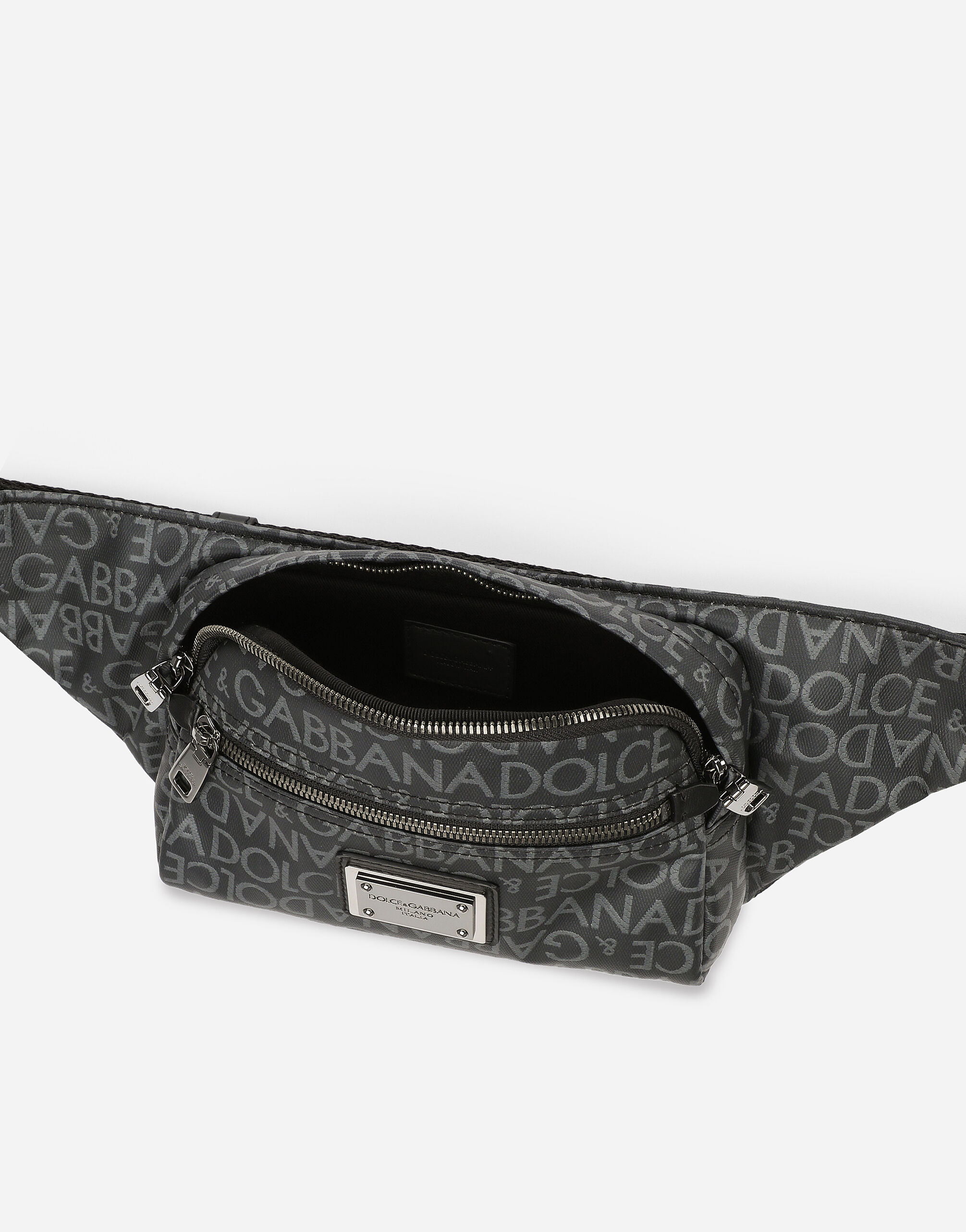 Small coated jacquard belt bag in Multicolor for Men Dolce Gabbana
