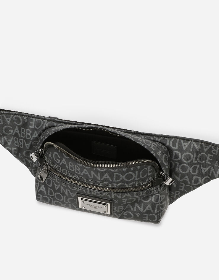 Small coated jacquard belt bag in Multicolor for Men  