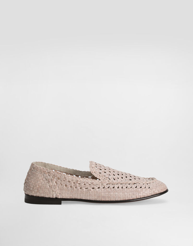 Dolce & Gabbana Polished goatskin slippers Beige A50481A6M71