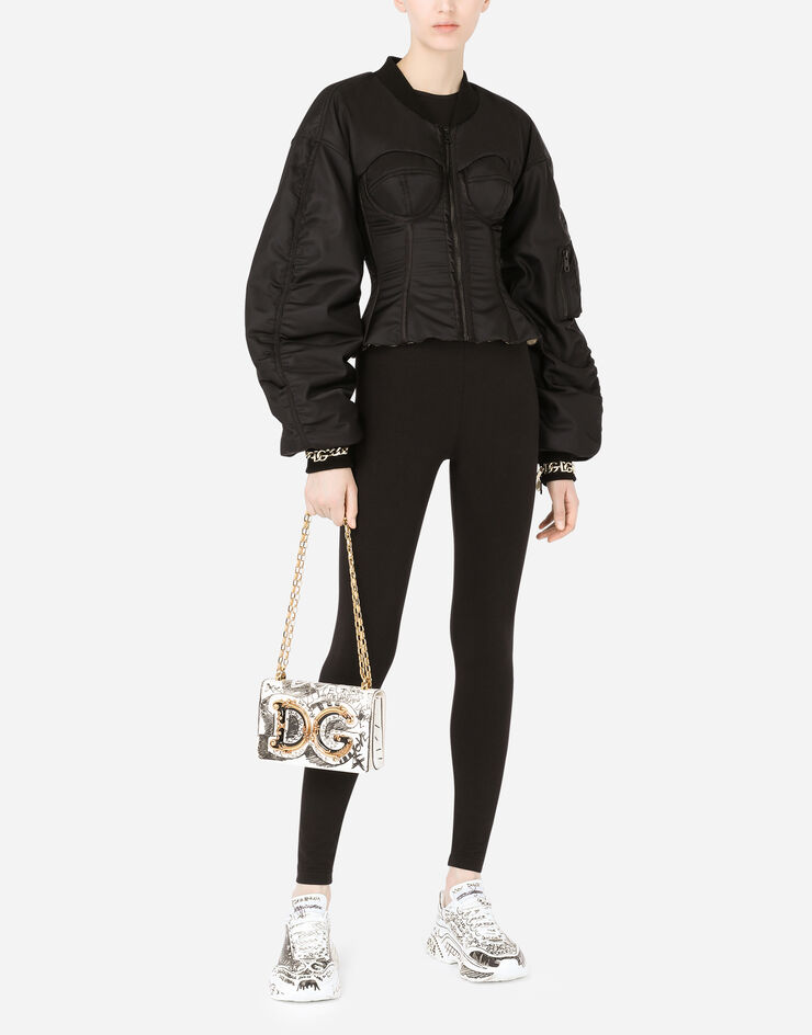 Dolce & Gabbana Leggings en jersey avec élastique à logo Noir FTB5TTFUEEY