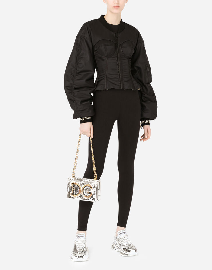Dolce & Gabbana Leggings de punto con logotipo en el elástico Black FTB5TTFUEEY