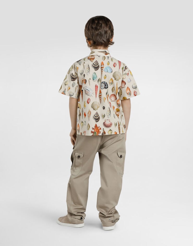 Dolce & Gabbana Shell-print poplin shirt Multicolor L44S52HS5TS