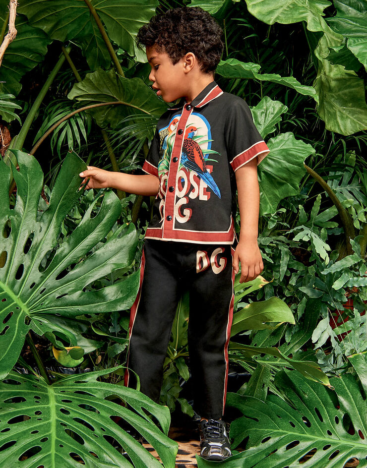 Dolce & Gabbana DRILL PANTS WITH CHOOSE DG PATCH 黑色 L43P37G7WGL