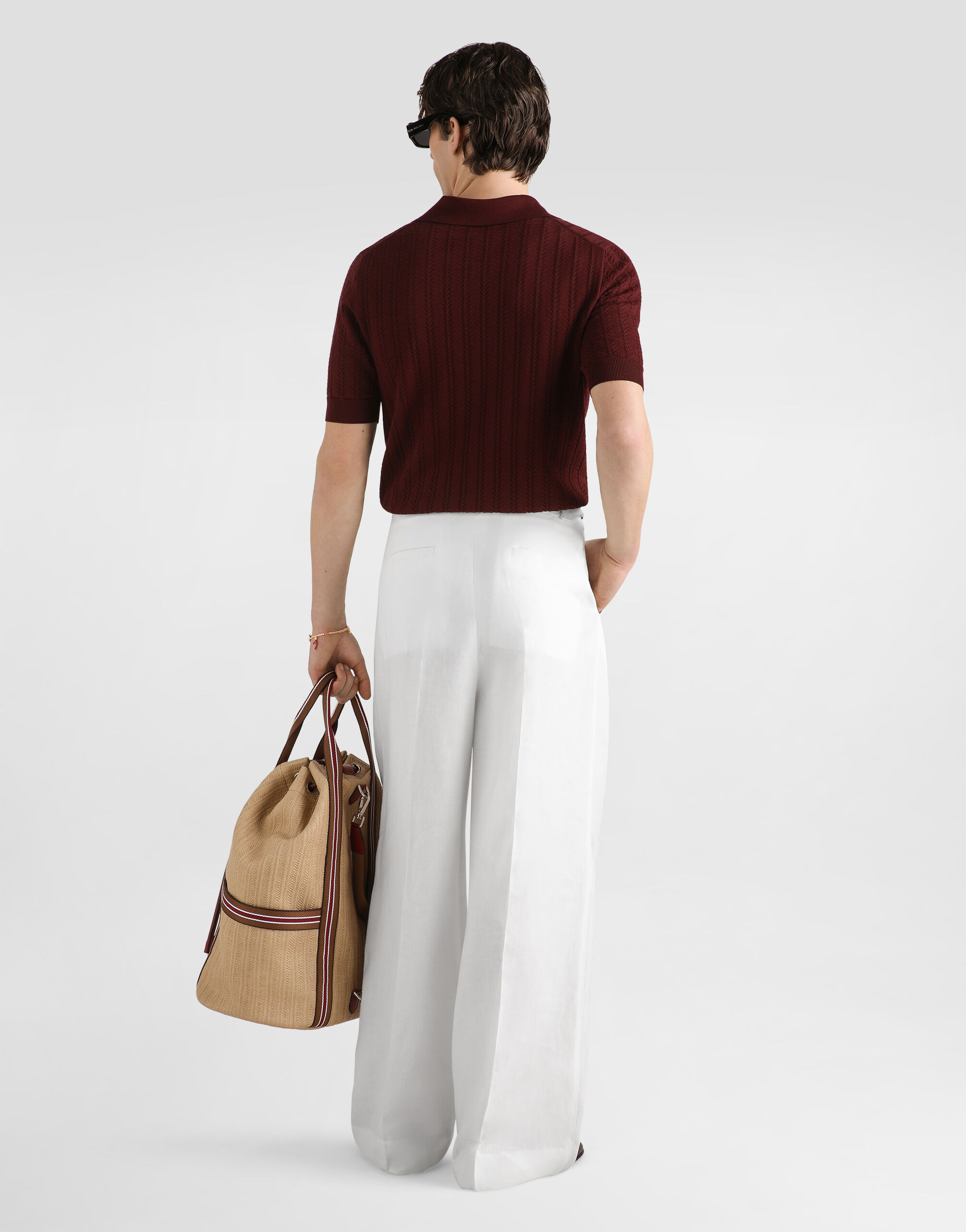 Linen trousers in White for Men | Dolce&Gabbana®
