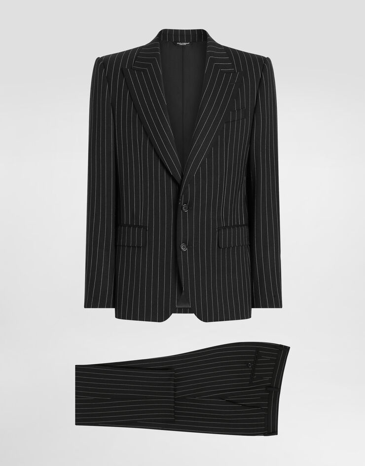 Dolce & Gabbana Single-breasted pinstripe stretch wool Sicily-fit suit Multicolore GKLOMTFRBC0