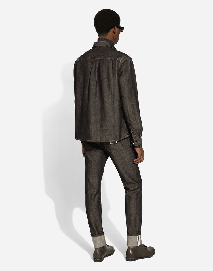 Regular-fit blue denim jeans in Multicolor for Men | Dolce&Gabbana®