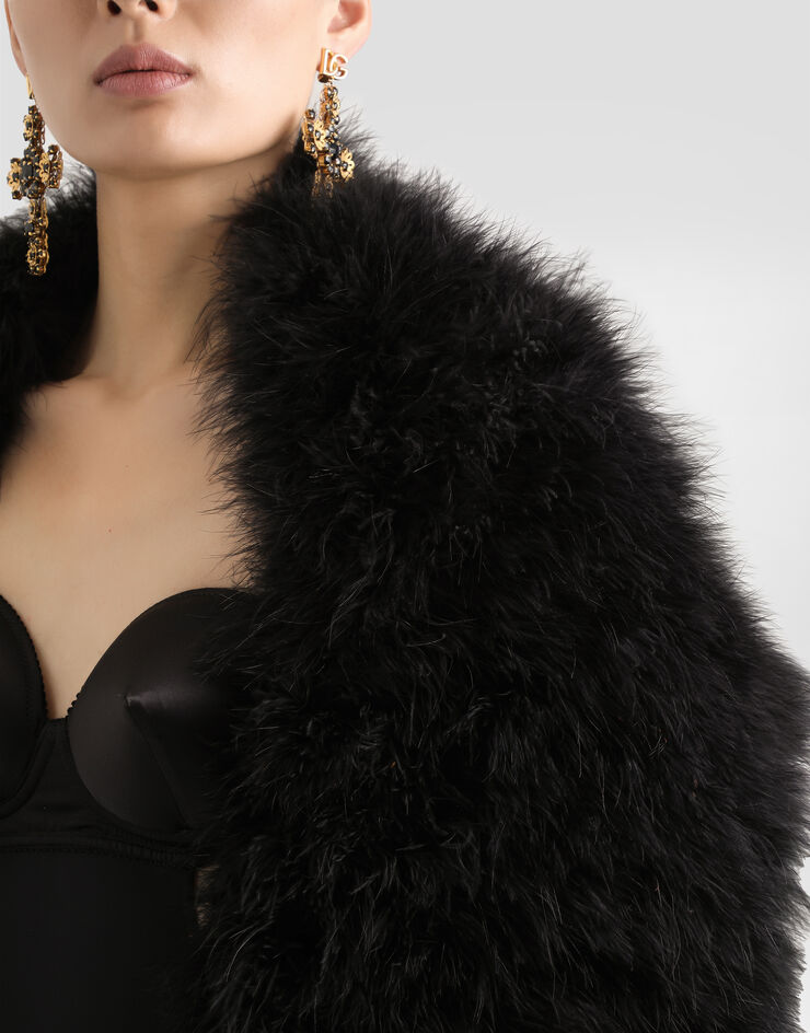 Dolce & Gabbana Marabou jacket Black F27FJFGDC2S