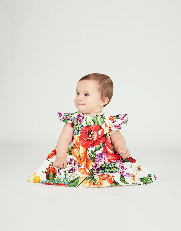 Dolce & Gabbana POPLIN DRESS WITH FLORAL PRINT 花卉印花 L22DE4HS5F9