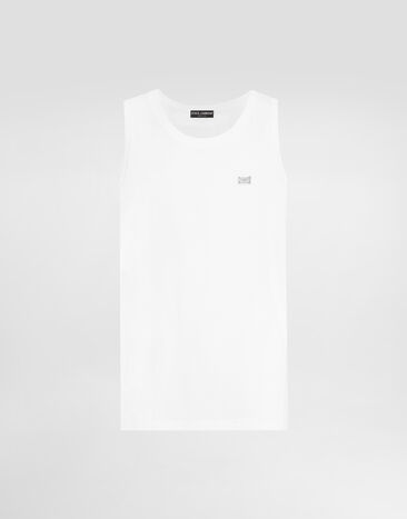 Dolce & Gabbana Oversize cotton singlet with tag White G8QJ5TG7N7A