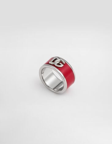 Dolce & Gabbana Enameled DG logo ring Dolce & Gabbana Enameled DG logo ring Fuchsia WRP6L2W1111