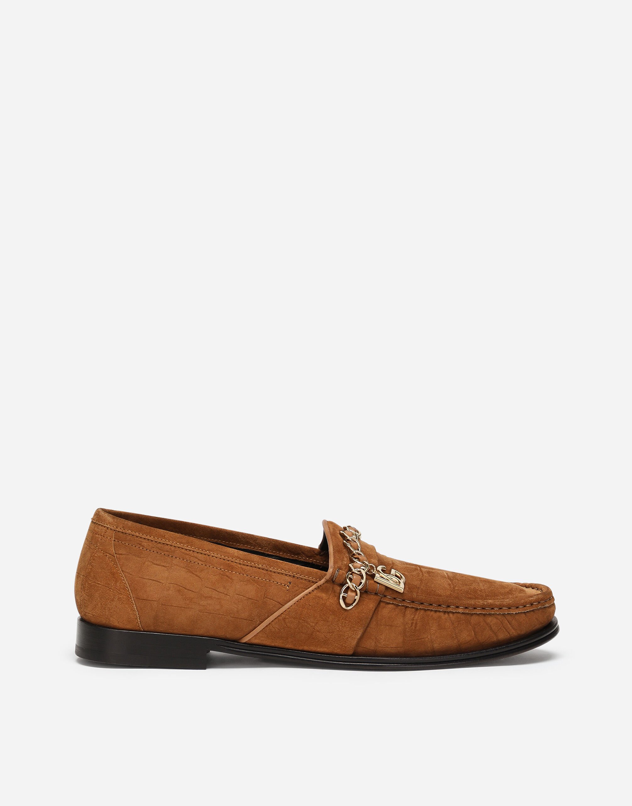 Dolce & Gabbana Calfskin suede Visconti loafers Beige A50596A8034