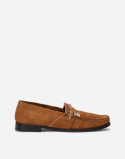 Dolce & Gabbana Calfskin suede Visconti loafers Beige A80440AO602
