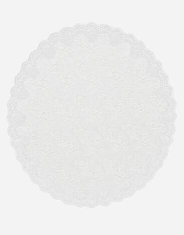 Dolce & Gabbana Lace oval veil White FS289AILMAP