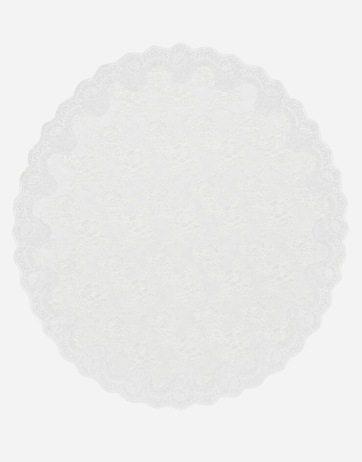 Dolce & Gabbana Ovaler Schleier aus Spitze White FS289AILMAP