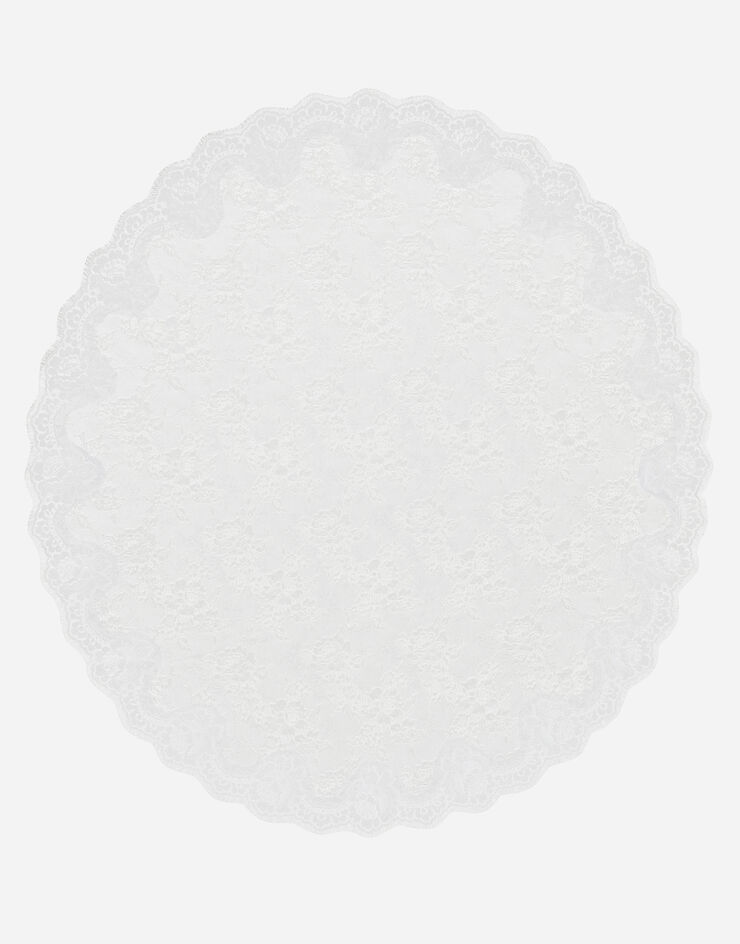 Dolce & Gabbana Ovaler Schleier aus Spitze White FS289AILMAP