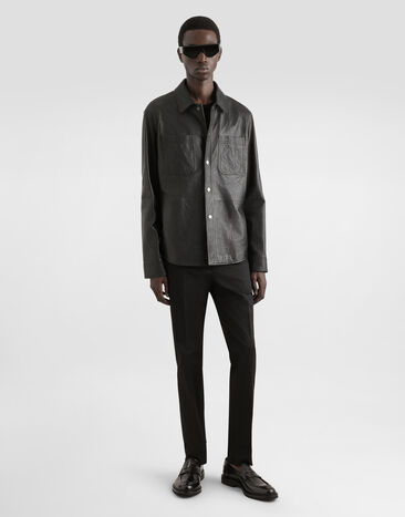 Dolce&Gabbana Leather shirt Black G5LD2LGG724