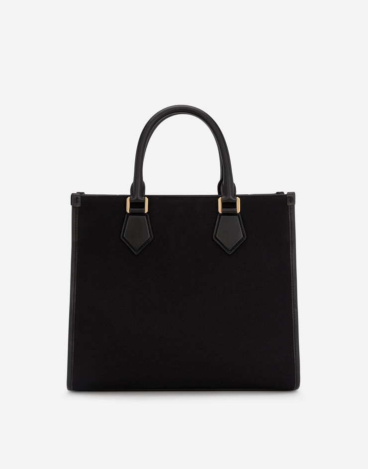 TAPE shoulder bag in black calfskin leather