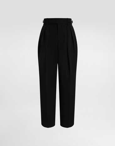 Dolce & Gabbana Pantalón de gabardina de lana Black GP16QTFU21E